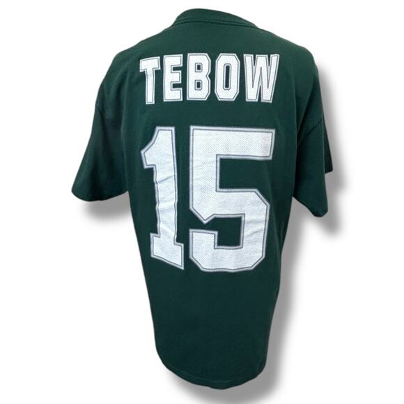 NFL Team Apparel Mens Short Sleeve T-shirt - New York Jets “Tebow 15”, sz L - Picture 5 of 10
